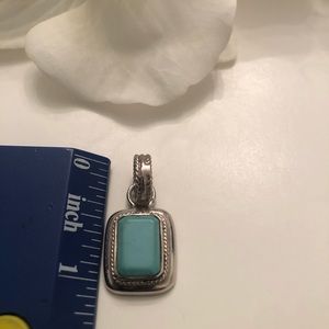 Vintage 925 Sterling Silver Turquoise Pendant